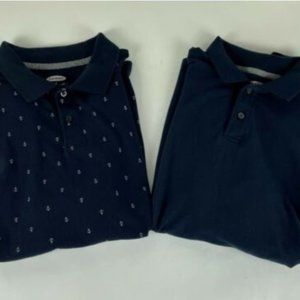 OLD NAVY LOT OF 2 Blue POLO Shirts M